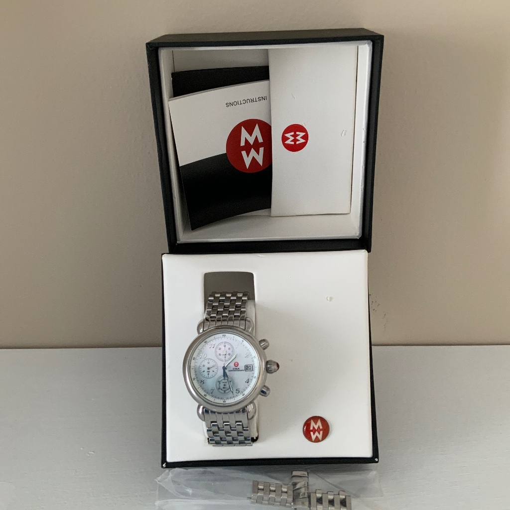 Authentic Michele Stainless Steel Watch